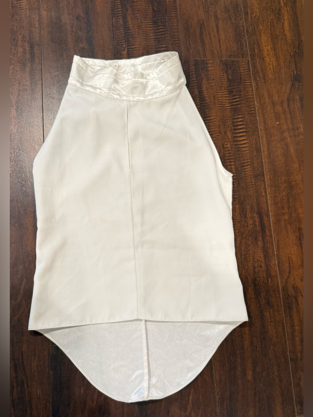 Alexis Mabille Elegant Cream Satin Blouse XS